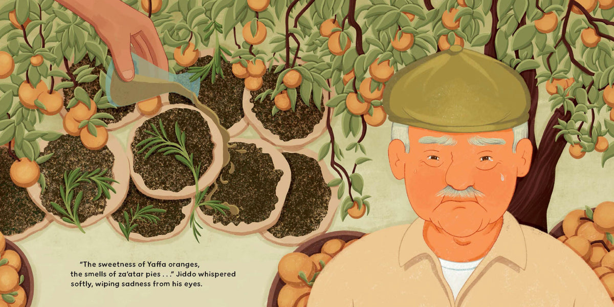 Everything Grows in Jiddo's Garden by Jenan Matari & Illustrated by Aya Ghanameh