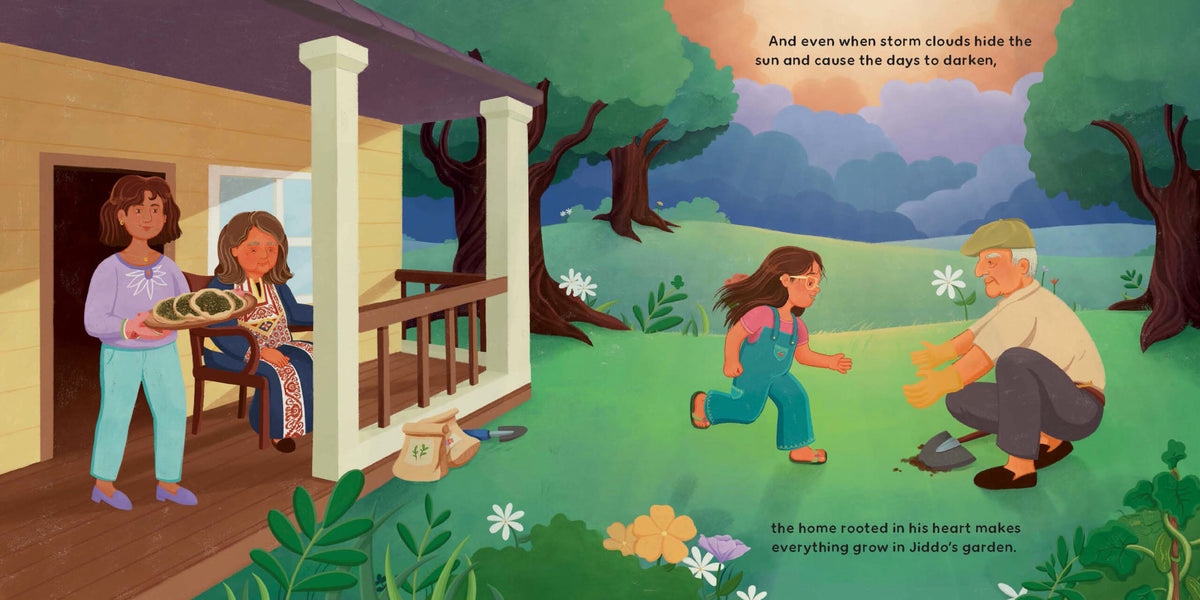 Everything Grows in Jiddo's Garden by Jenan Matari & Illustrated by Aya Ghanameh