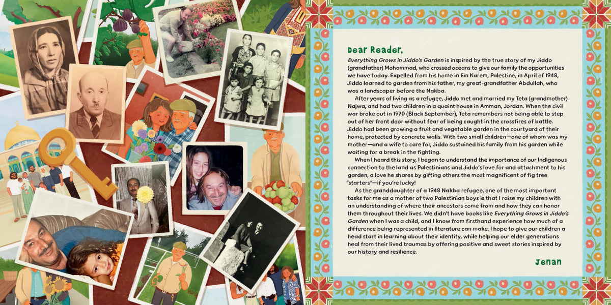Everything Grows in Jiddo's Garden by Jenan Matari & Illustrated by Aya Ghanameh