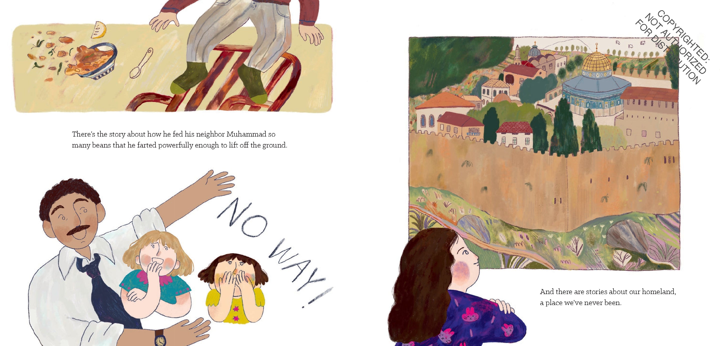 Homeland: My Father Dreams of Palestine by Hannah Moushabeck, illustrated by Reem Madooh
